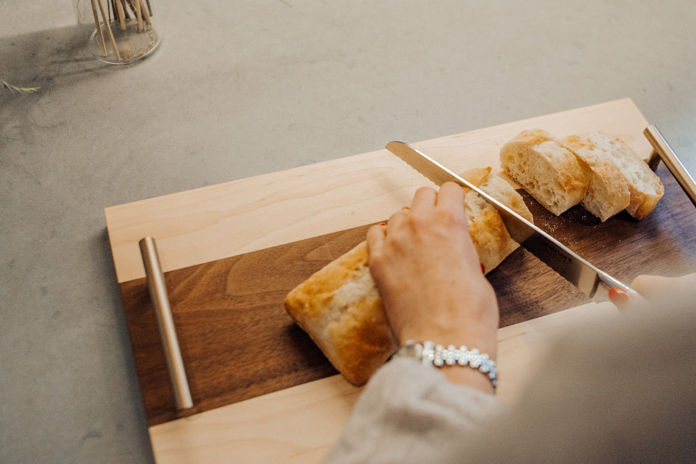 Organic Maple & Walnut Hardwood 18" X 10"